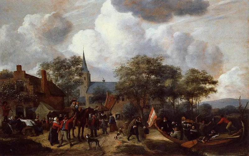 Village Festival with the Ship of Saint Rijn Uijt by Jan Steen, 1653