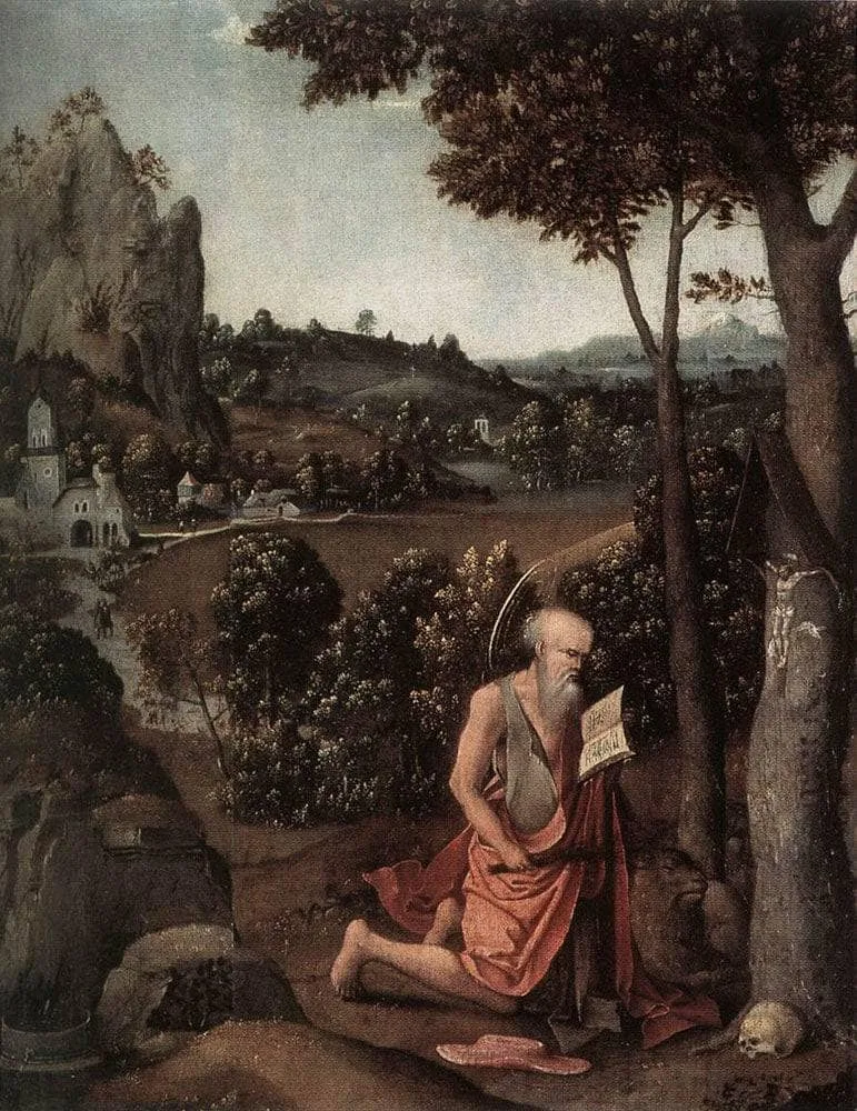 Rocky Landscape with Saint Jerome by Joachim Patinir