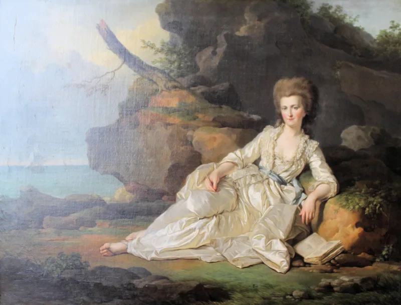 La Duchesse De Chartres En Présence Du Vaisseau Le Saint-esprit Qui Emporte Le Duc De Chartres Au Combat D"ouessant by Joseph Duplessis