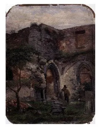 Ruins of Saint Bavo’s Abbey in Ghent by Jules Breton, 1853