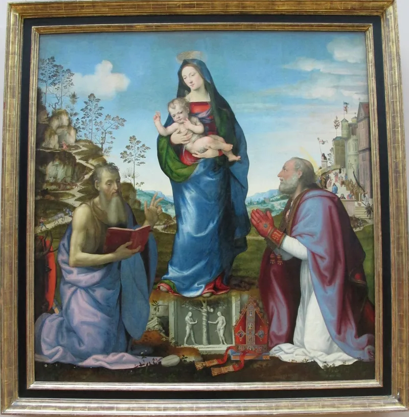 Mariotto Albertinelli E Franciabigio, Madonna Col Bambino Tra I Santi Girolamo E Zanobi by Mariotto Albertinelli, 1506