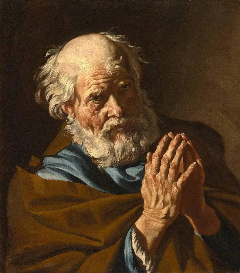 Saint Peter praying by Matthias Stom