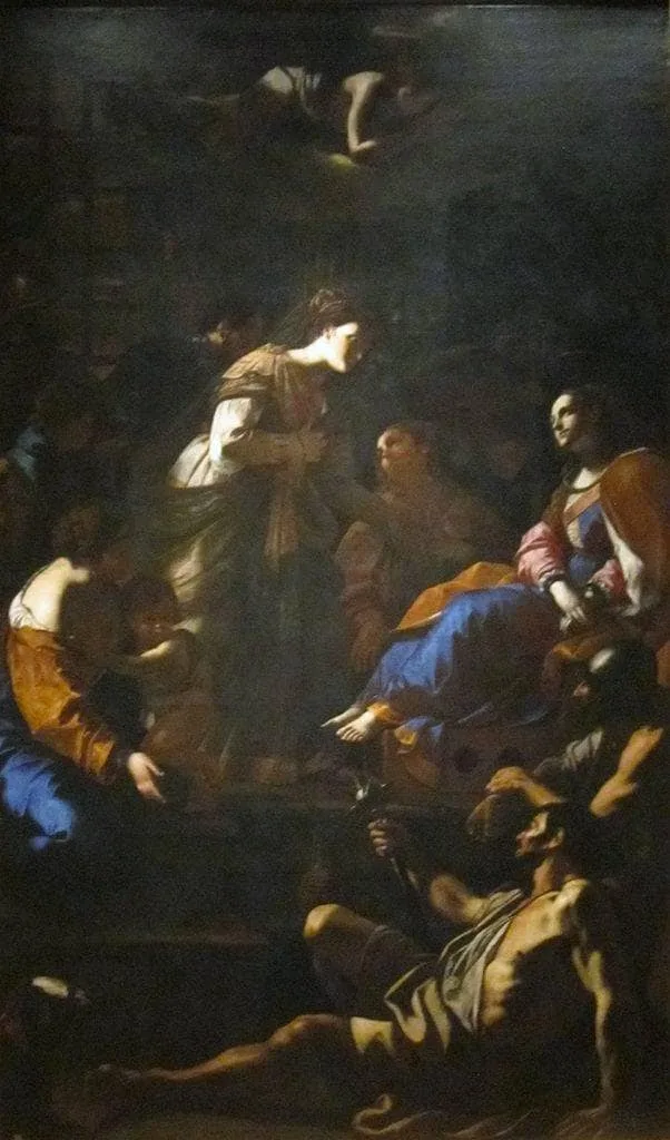 The Roman Empress Faustina Visiting Saint Catherine of Alexandria in Prison by Mattia Preti