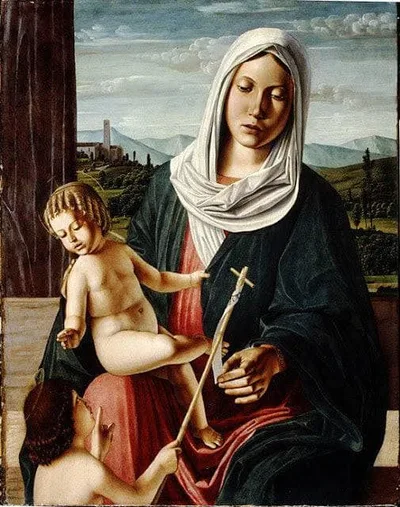Madonna and Child with the Infant Saint John the Baptist by Michele da Verona