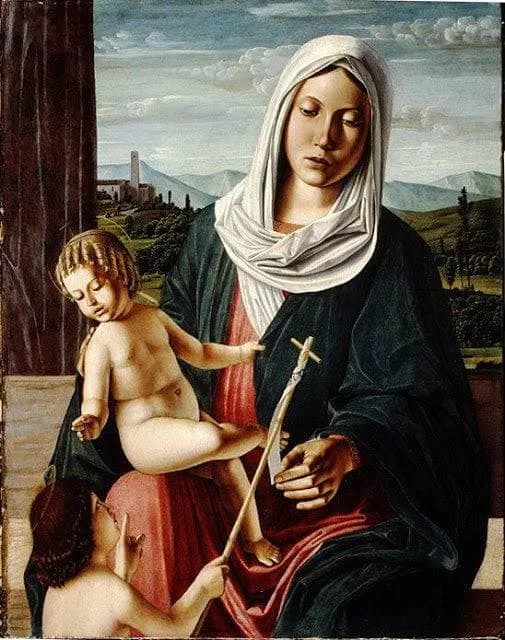 Madonna and Child with the Infant Saint John the Baptist by Michele da Verona