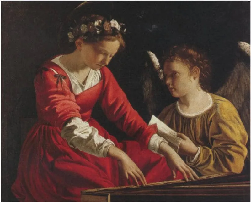 Saint Cecilia Playing the Spinnet by Orazio Gentileschi, 1621