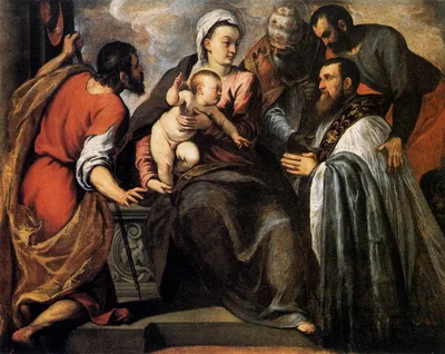 Virgin and Child with Saints by Palma il Giovane