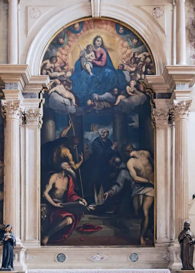 Madonna Col Bambino, San Benedetto E Altri Santi by Palma il Giovane