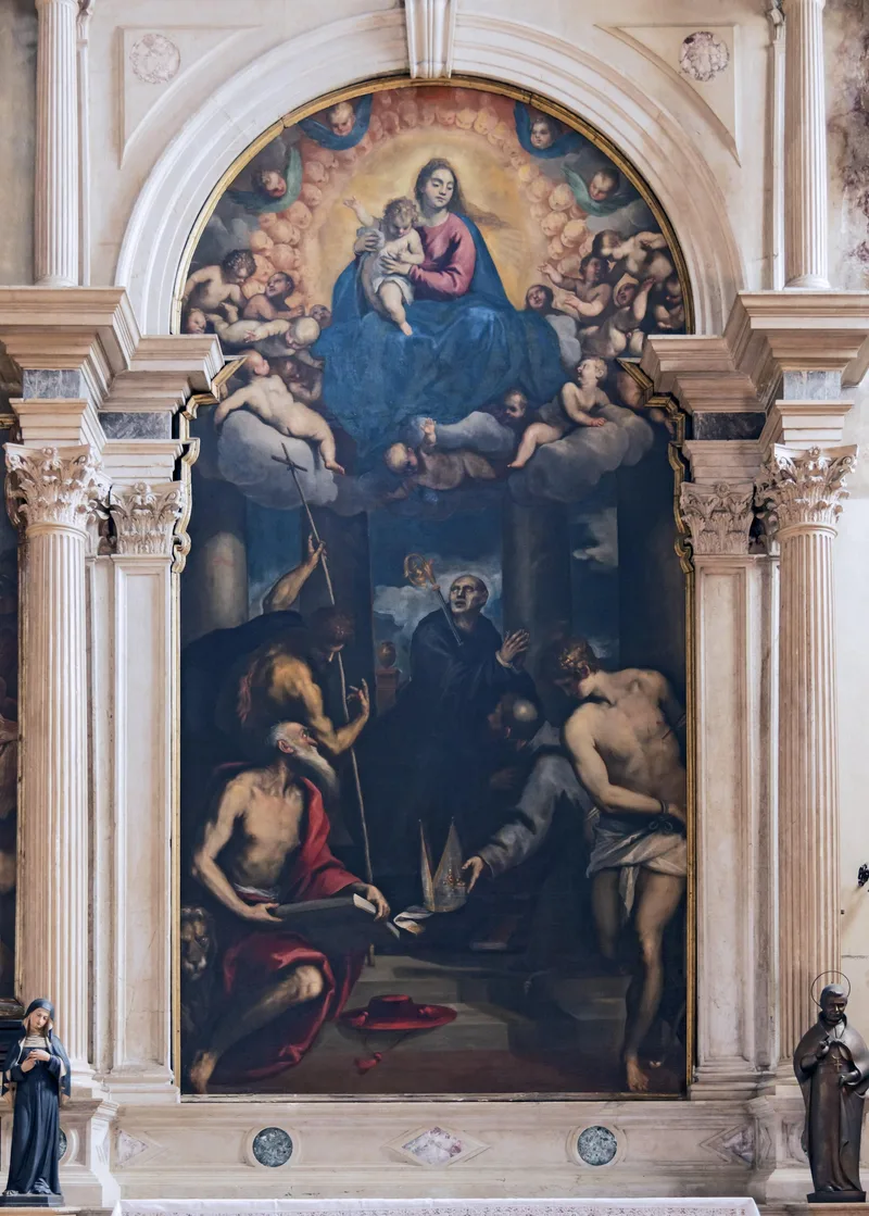 Madonna Col Bambino, San Benedetto E Altri Santi by Palma il Giovane, 1605