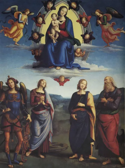 Madonna in Glory with the Child and Saints by Pietro Perugino
