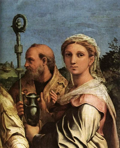 St. Cecilia with Saints (detail) by Raphael