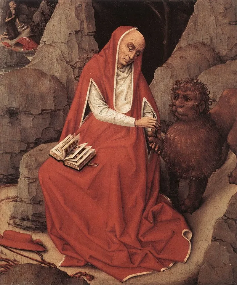 Saint Jerome and the Lion by Rogier van der Weyden, 1450