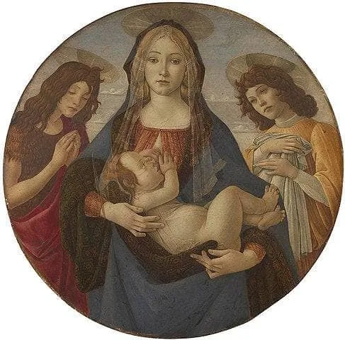 The Virgin and Child with Saint John and an Angel by Sandro Botticelli, 1490