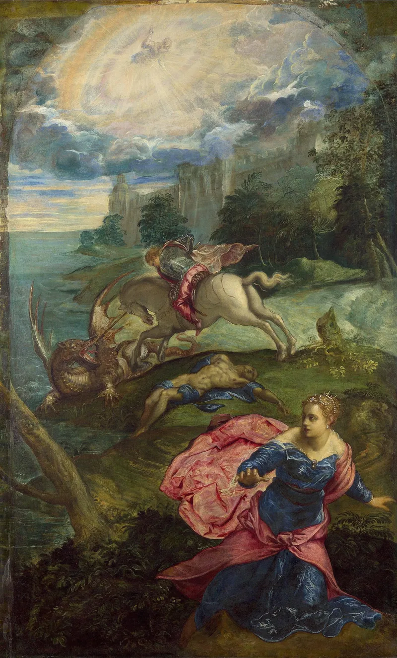 Saint George and the Dragon by Tintoretto, 1560