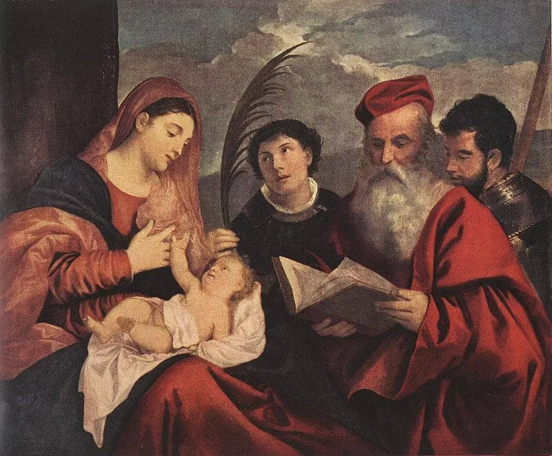Mary with the Child and Saints by Titian, 1510