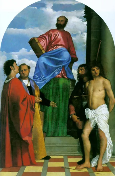 Saint Mark Enthroned by Titian