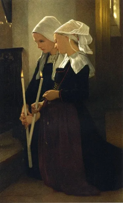 Prayer at Sainte Anne d"Auray by William-Adolphe Bouguereau